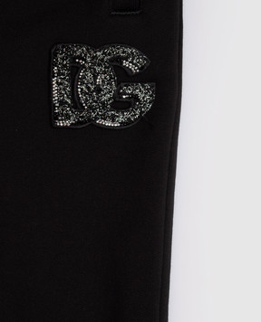 Dolce&Gabbana Kids' black joggers with logo patch L5JPH1G7PHM6