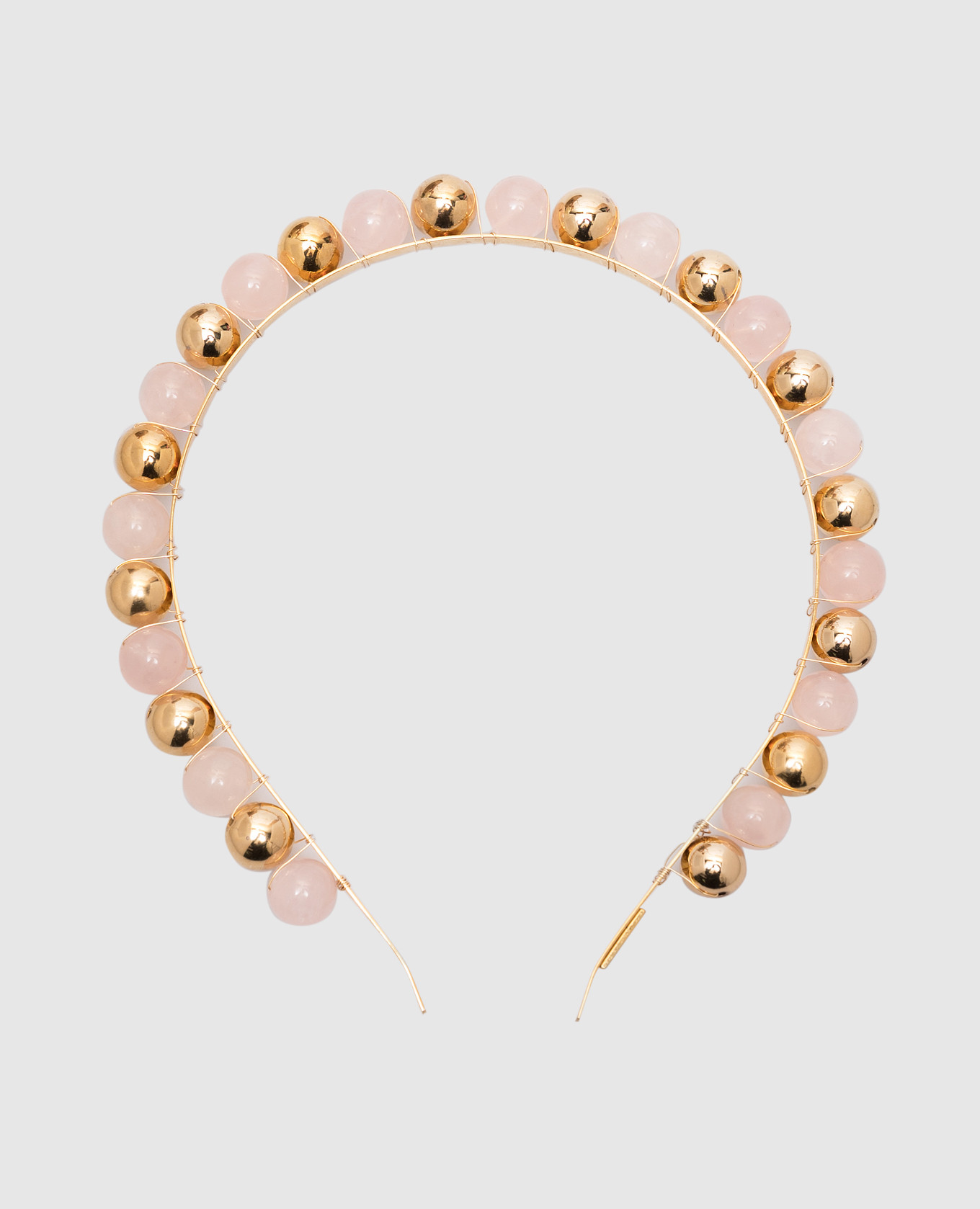 

Libby gold hoop with quartz LELET NY, Golden