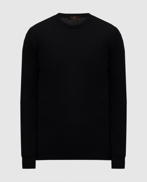 MooRER ORVIETO black cashmere and silk jumper ORVIETOWS5