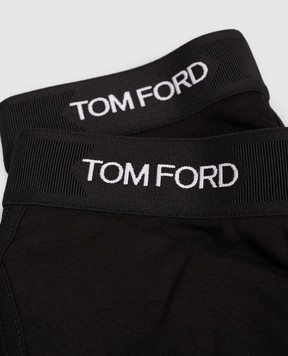 Tom Ford Set of black boxer briefs with contrasting logo T4XC31040