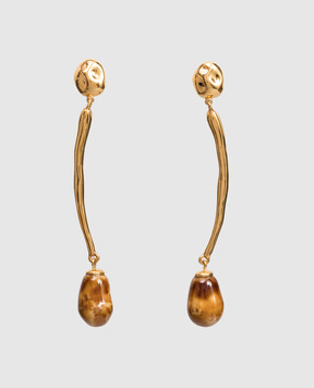 House of Fou Waka Amber Earrings WAKALONGWITHDROPS