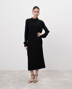 Tom Ford Black midi dress with necklace AB1657