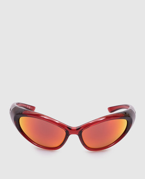 Balenciaga Red Sporty sunglasses with mirror effect 812604T0007