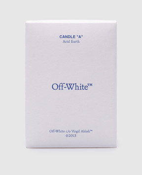 Off-White White scented candle in Arid Earth candle holder OC13001B22GE104M