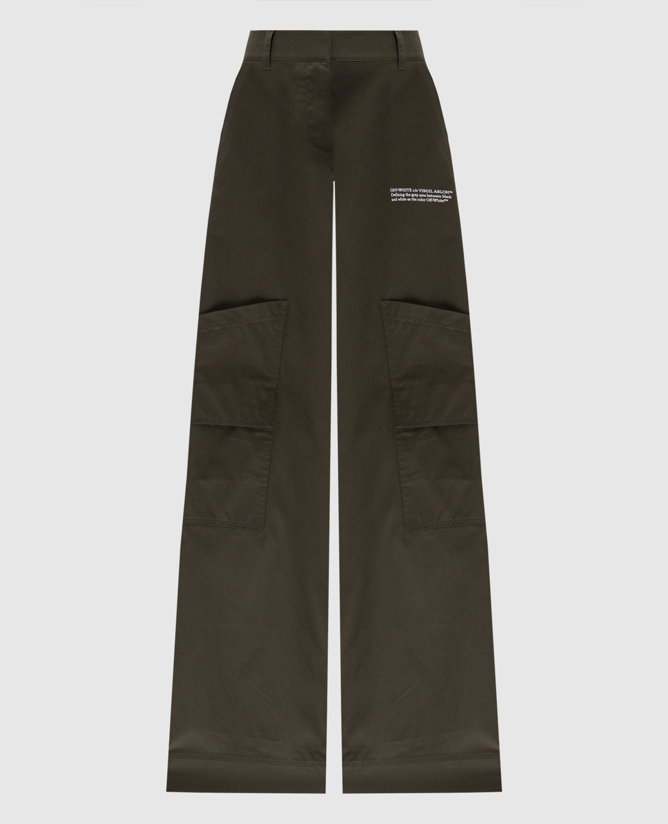 Green cargo pants with logo Off-White