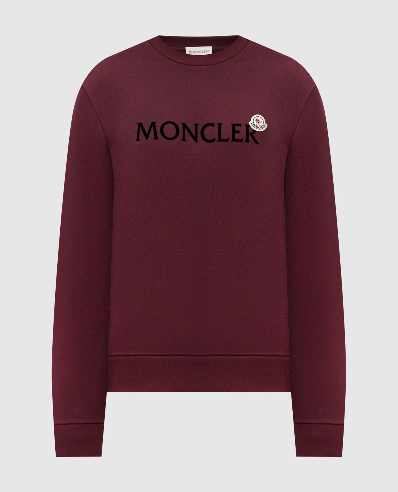 Burgundy sweatshirt with logo Moncler