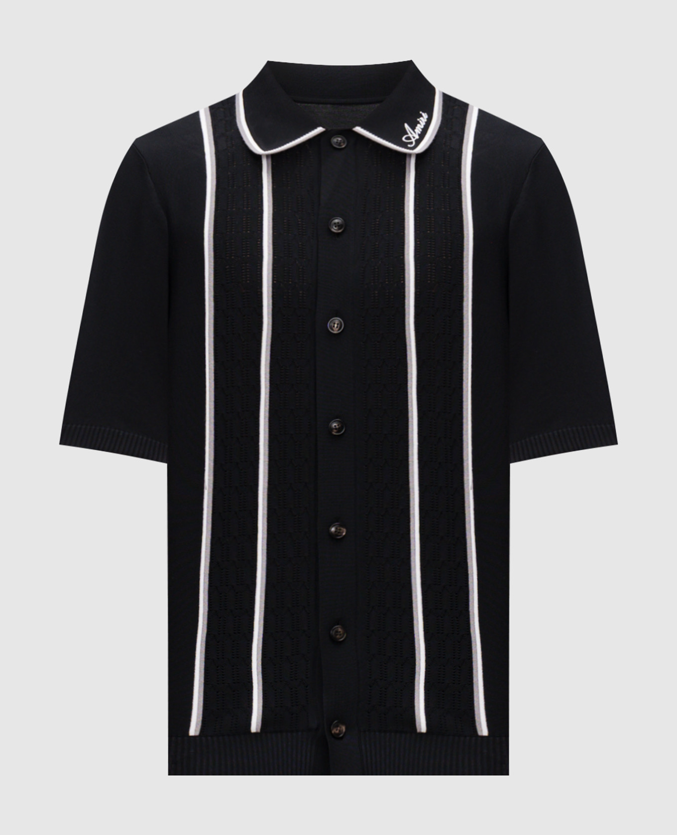 Black shirt with logo embroidery AMIRI