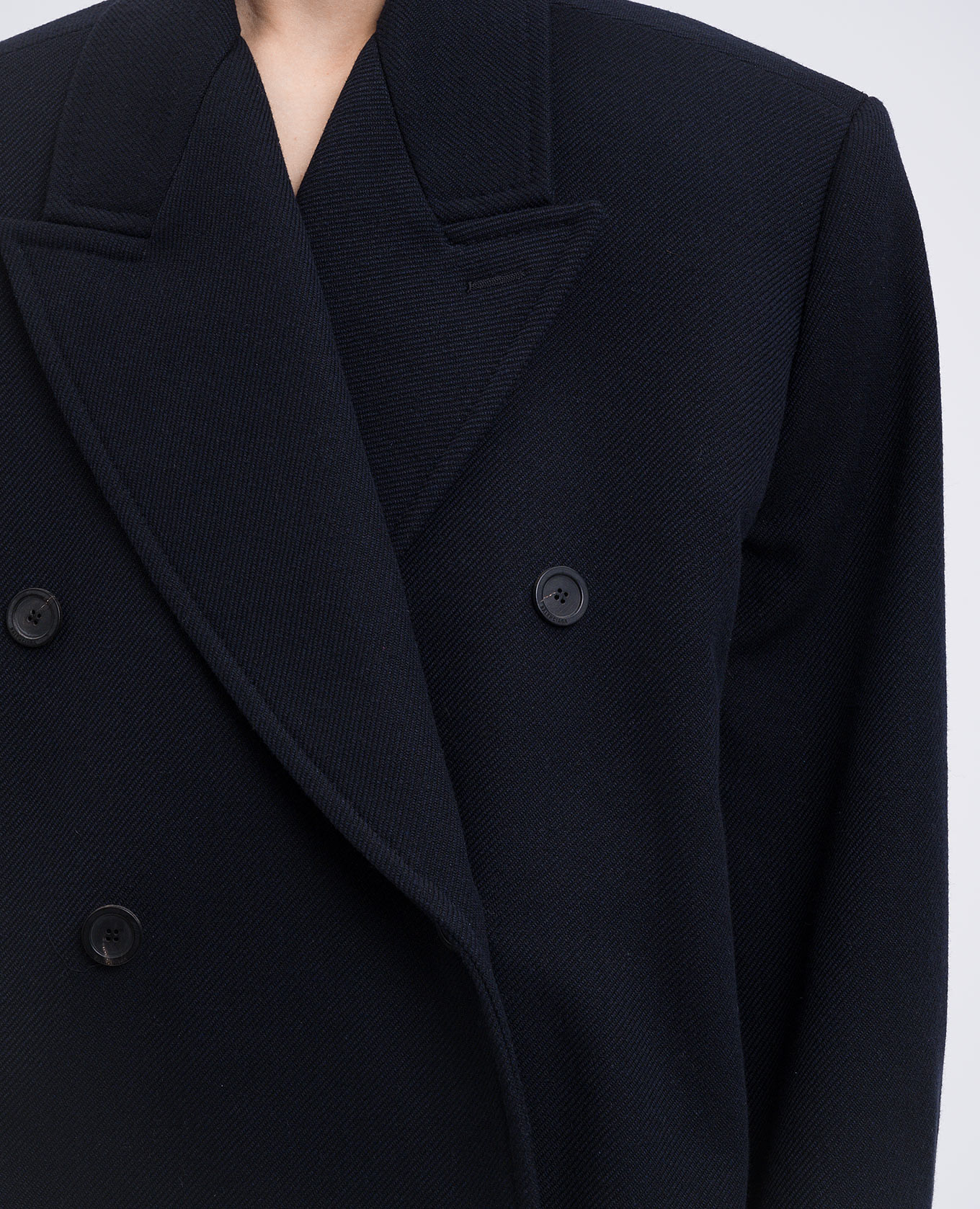 Blue double-breasted coat with wool Balenciaga 5