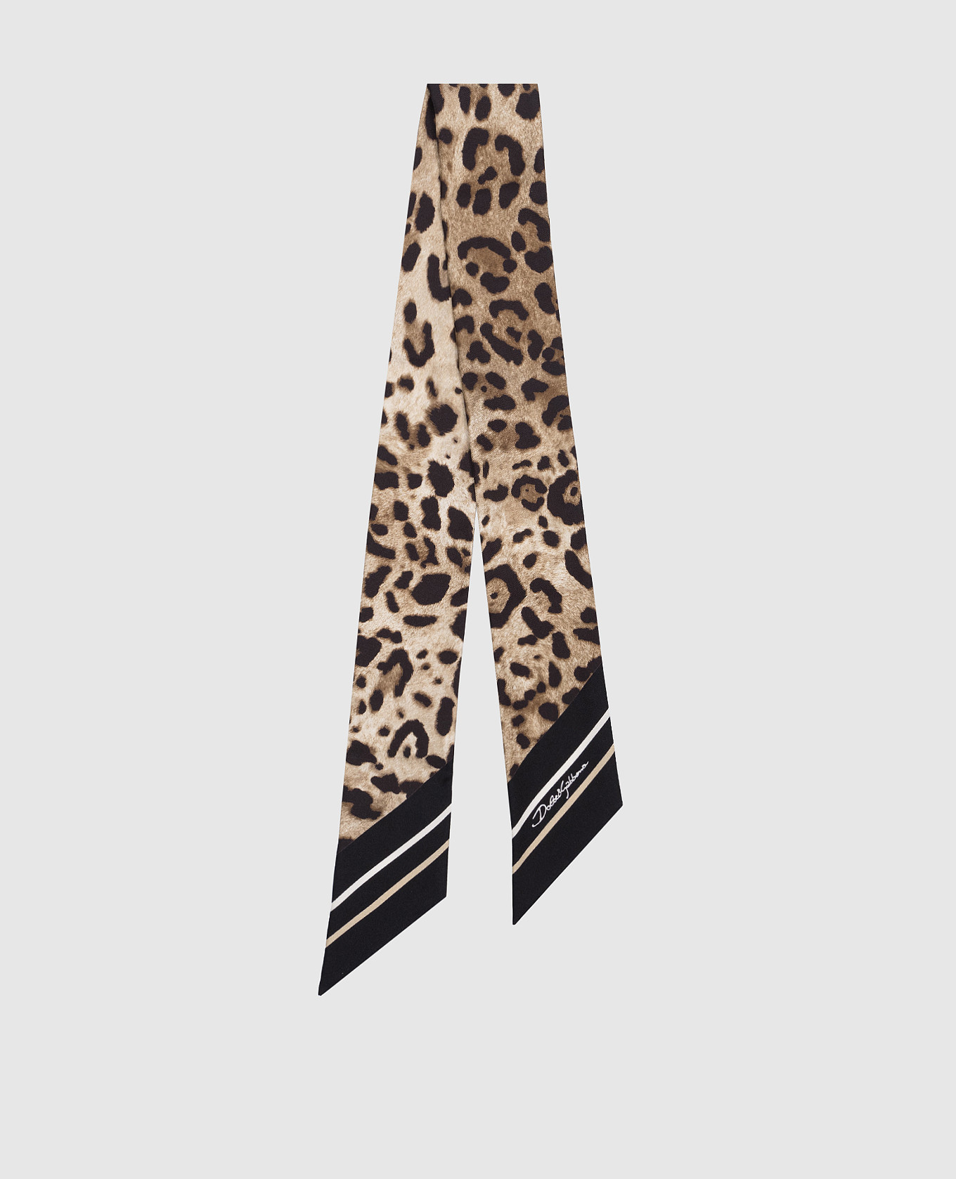 

Brown animal print silk twill ribbon Dolce&Gabbana