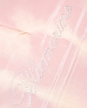 Blumarine Pink Moire bedspread with Swarovski crystals H0000000074