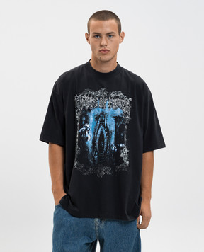 Vetements Black T-shirt with print UCF76TR800B