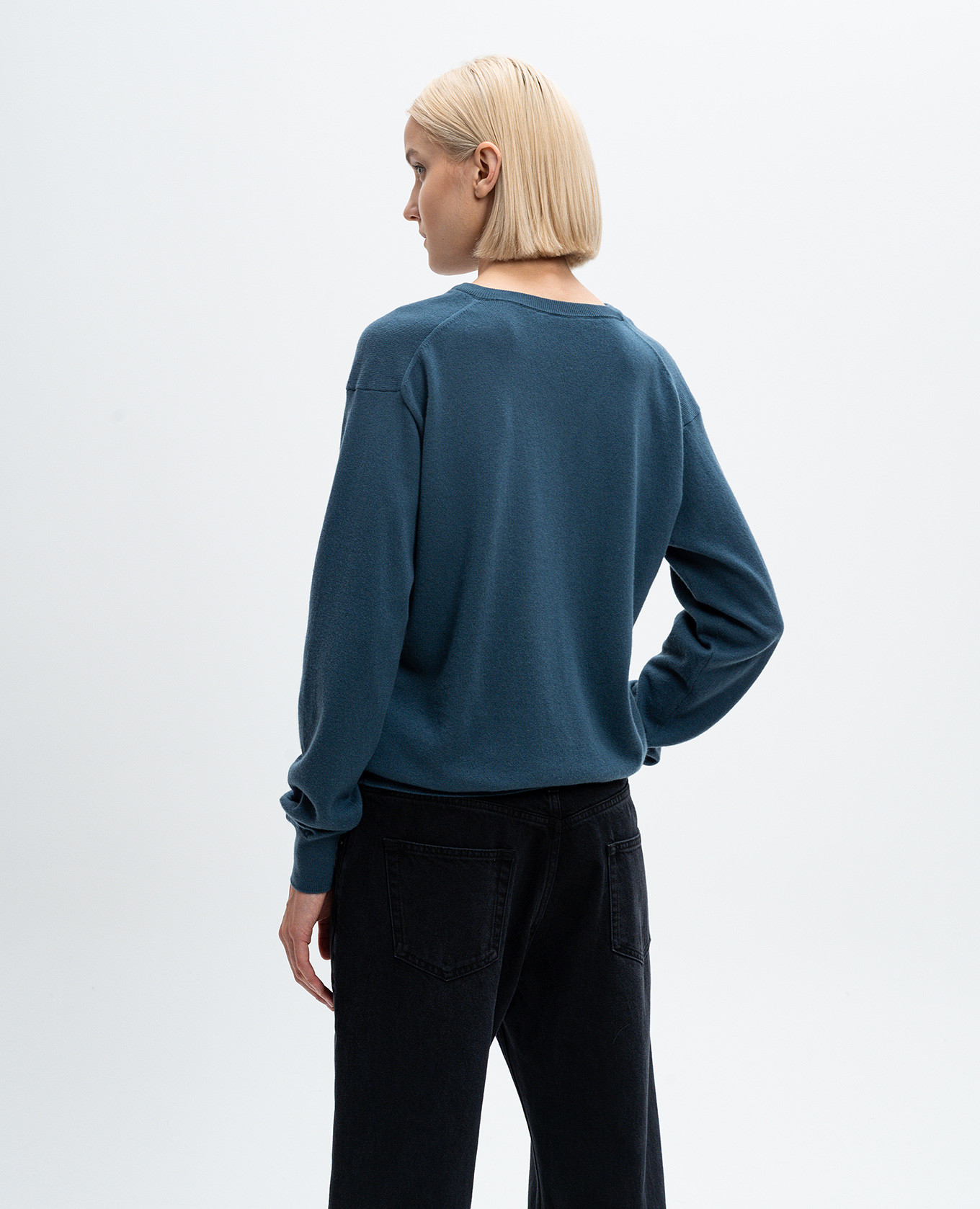 Gracy blue cashmere pullover The Row 4