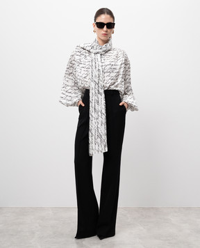 Balmain White blouse with Love Letter print EF1HT020VH61