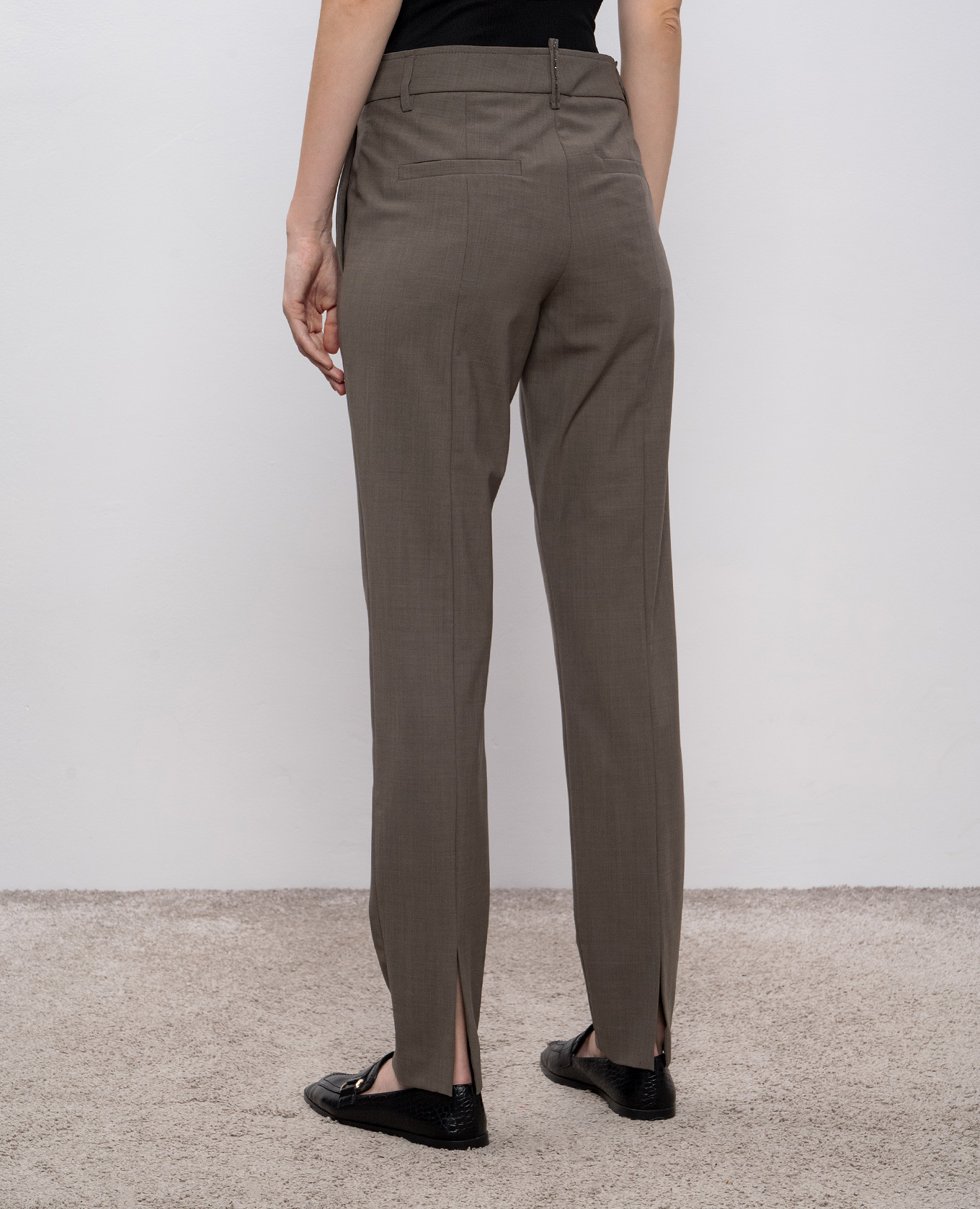 Brown wool pants Brunello Cucinelli 4