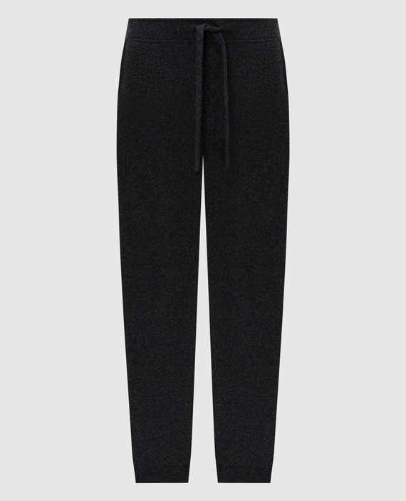 Gray wool and cashmere joggers
