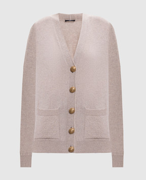 Balmain Beige wool and cashmere cardigan FF1KL255KI87