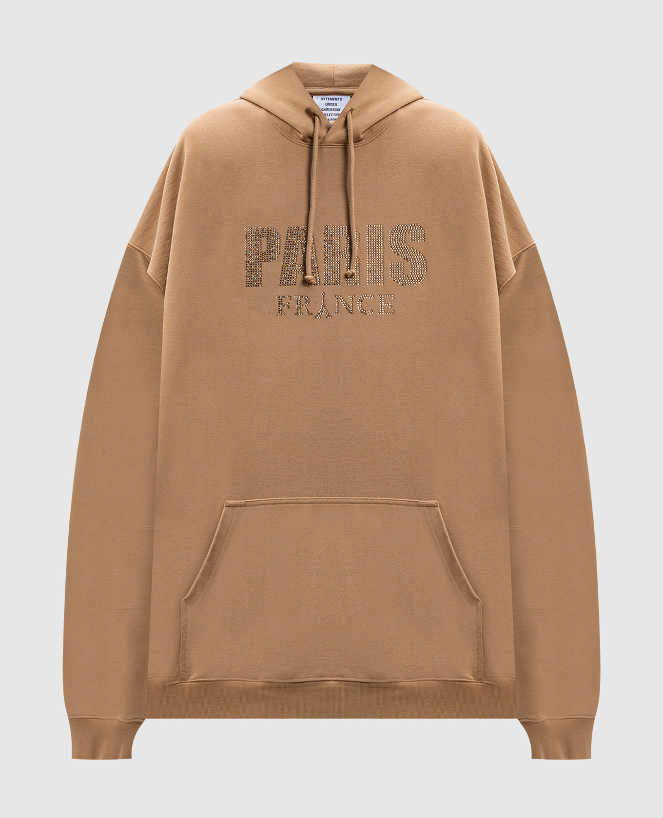 

Beige hoodie with crystals Vetements