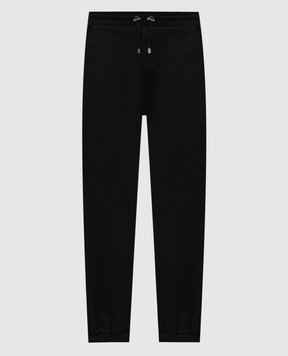 Balmain Black joggers with logo print FH1OB340BD04