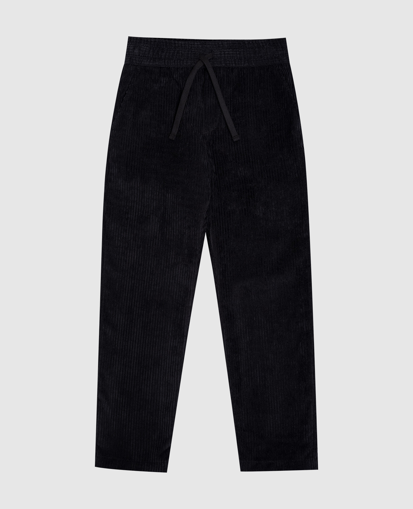 Children's black corduroy pants with logo dolce&gabbana
