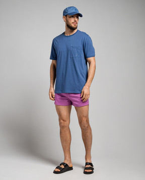 Vilebrequin Pink logo swim shorts MANH9E00