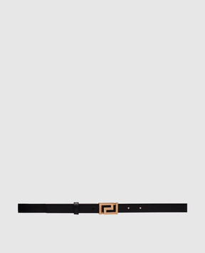 Versace Greca Goddess Black Leather Belt 1011316DV3T