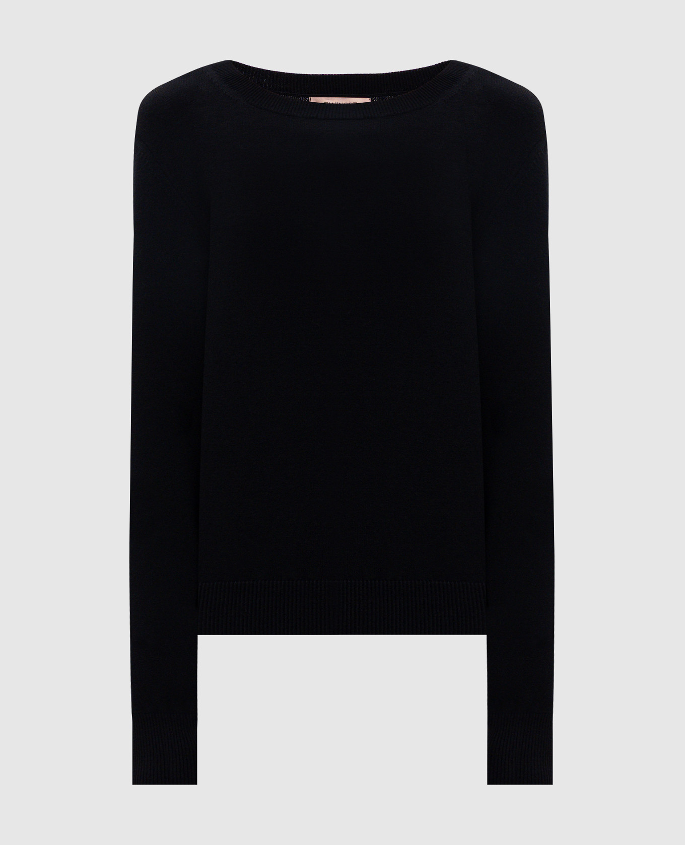 Black jumper with logo pattern Twinset