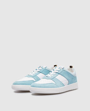 MooRER BANKSY blue leather sneakers BANKSYP5E