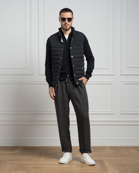 Cashmere&Whiskey Black cardigan with silk and cashmere FS08