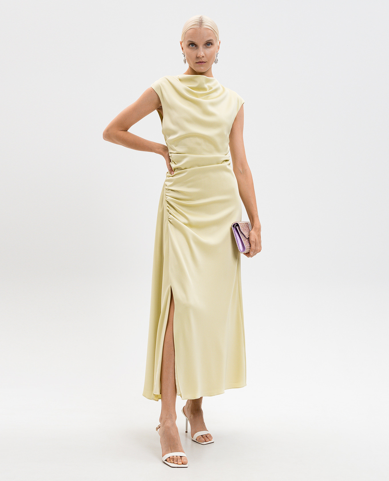 Burke yellow midi dress Simkhai 2