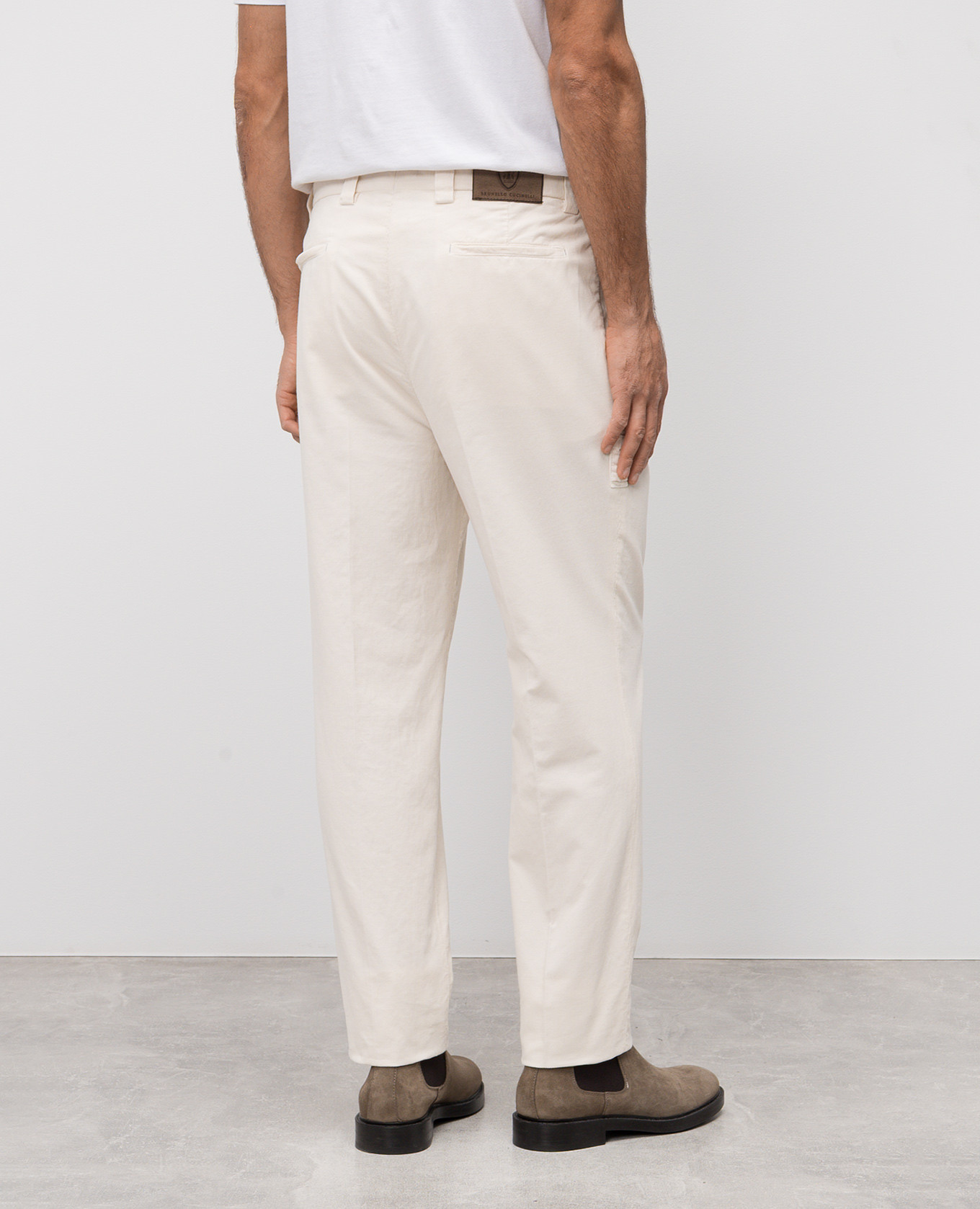 

Beige corduroy pants with logo Brunello Cucinelli