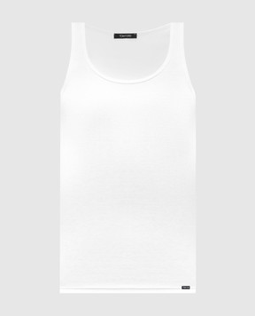 Tom Ford White ribbed T-shirt with logo T4D101210