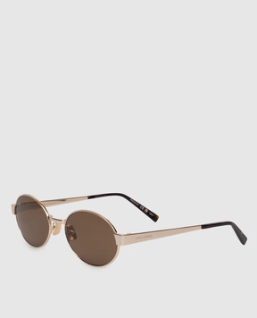 Saint Laurent Gold sunglasses with logo engraving 779851Y9902