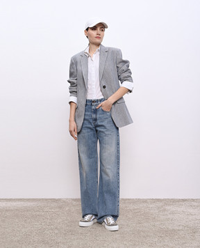 Brunello Cucinelli Blue jeans with a worn effect MA095P5565
