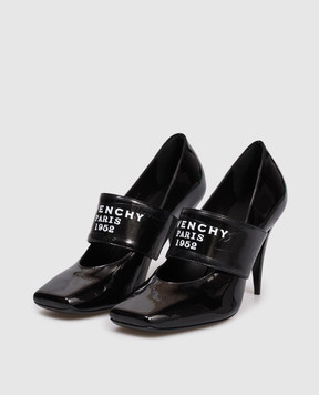 Givenchy Black patent leather shoes with logo BE404JE2F6