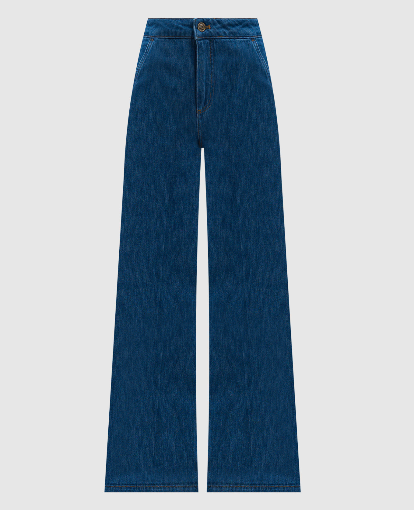 

Blue flared jeans with logo Twinset