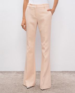Ermanno Scervino Beige wool flared pants D476P327HJA