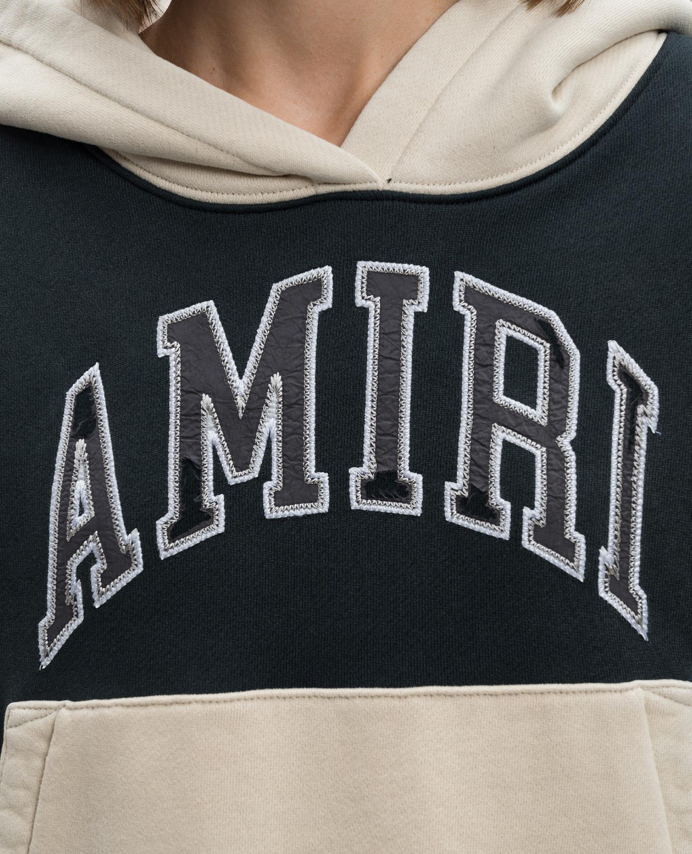 Gray hoodie with a vintage effect AMIRI 5