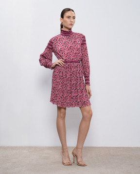 Zac Zac Posen Pink dress with pleats in a floral print 28537529