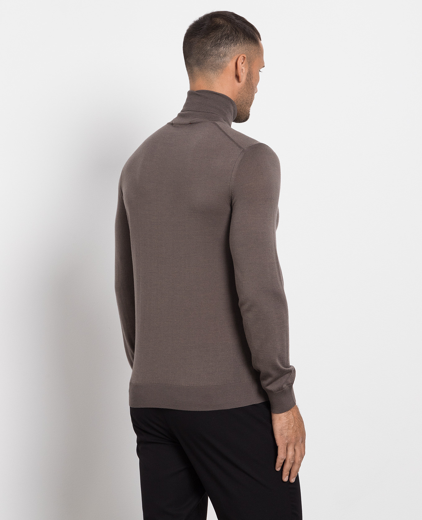 Brown wool, silk and cashmere golf Cashmere&Whiskey 4