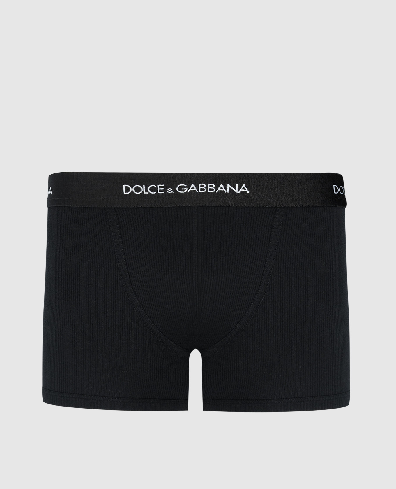

Black ribbed boxer briefs with logo Dolce&Gabbana, Черный