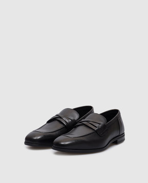 Stuart Weitzman Simon black leather loafers SI223