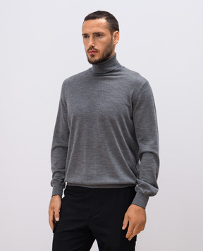 Brunello Cucinelli Gray wool and cashmere golf M2400103