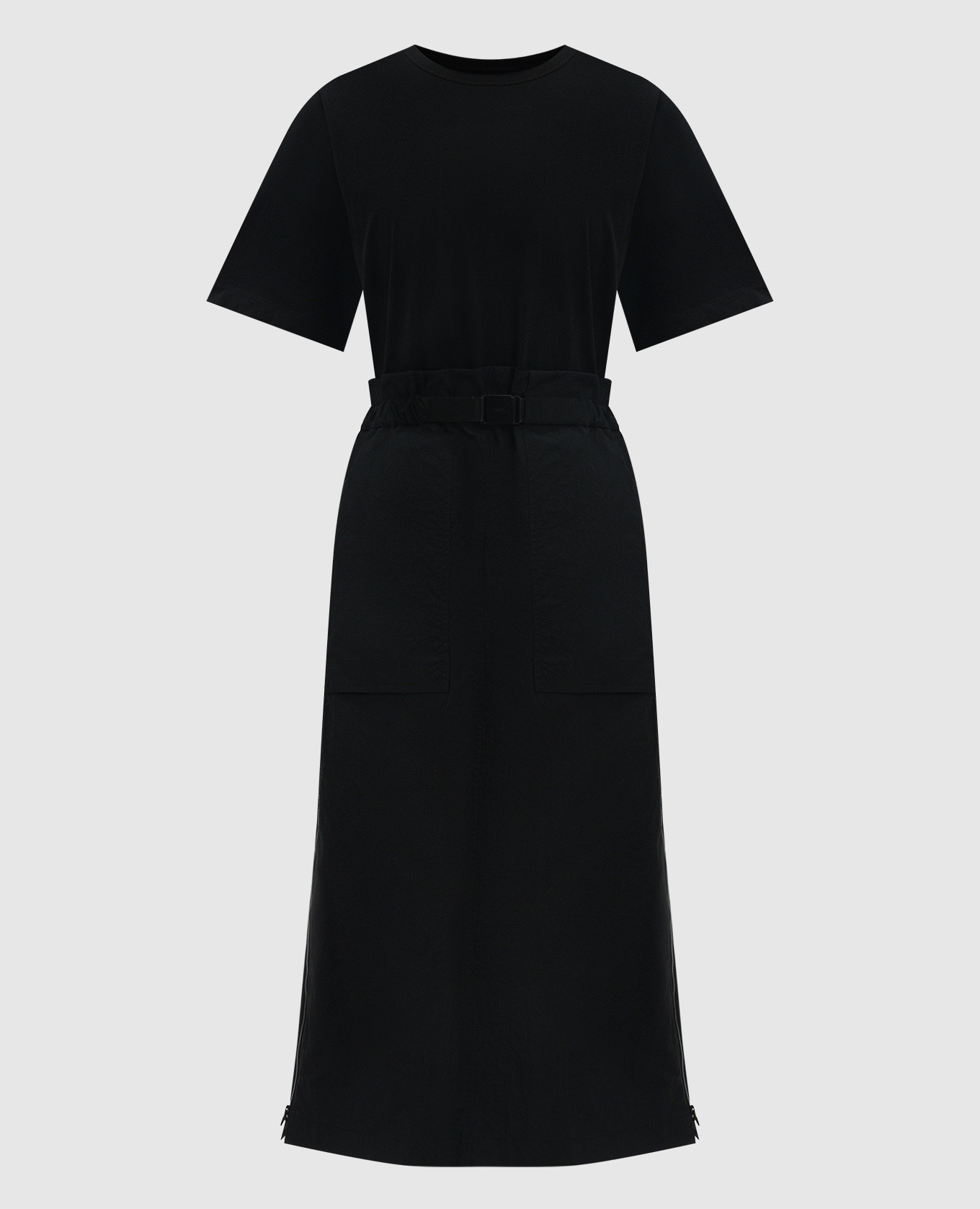 

Black midi dress with a belt Juun.j