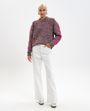 Off-White Burgundy wool sweater with Arrow pattern 2HE10JF25KNI001