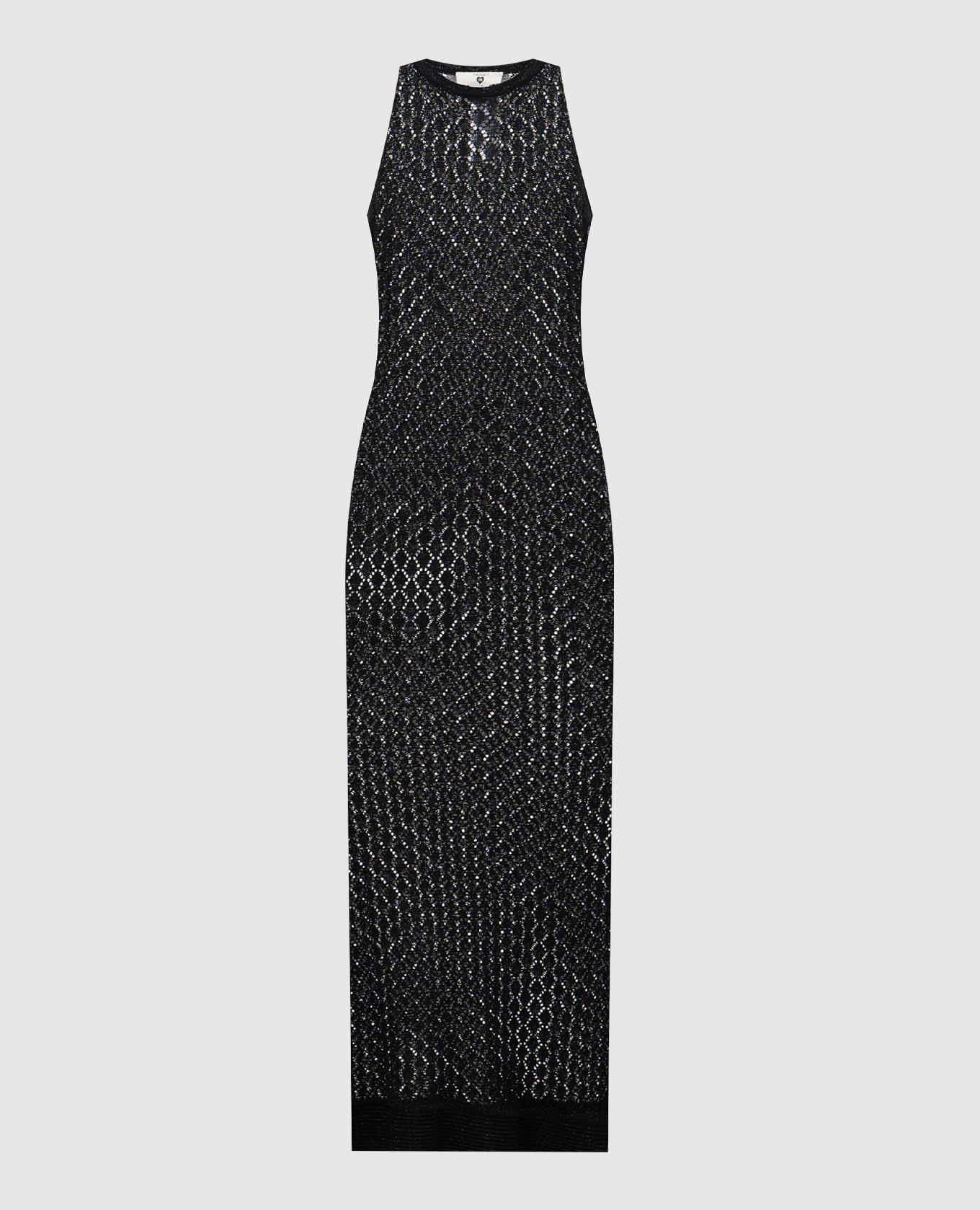 

Black openwork dress with lurex Twinset