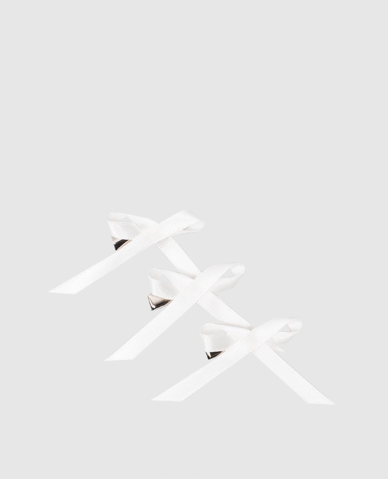 

Set of white ASHLEY MINI BOW studs with crystals LELET NY