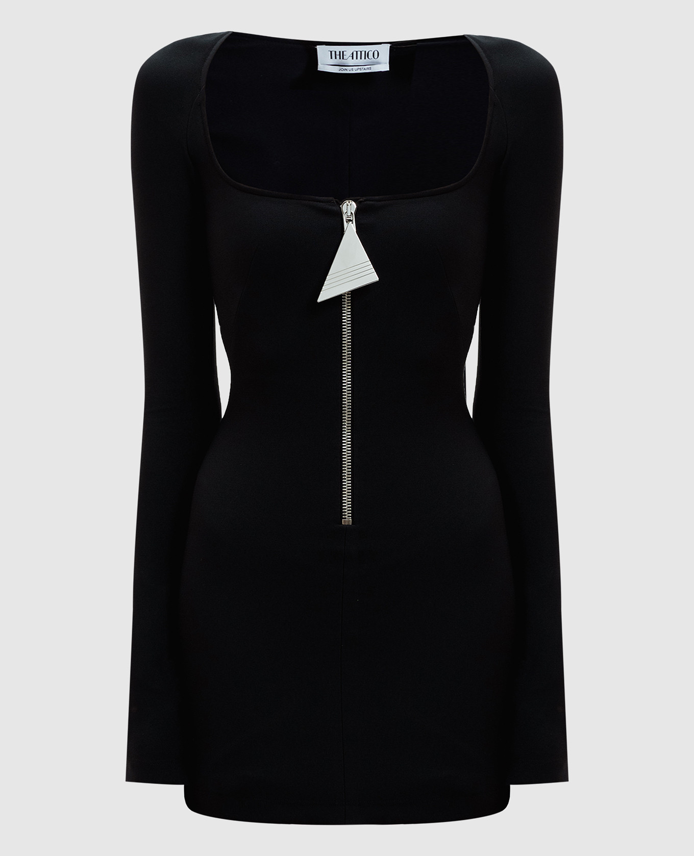 

Black mini dress with logo emblem The Attico