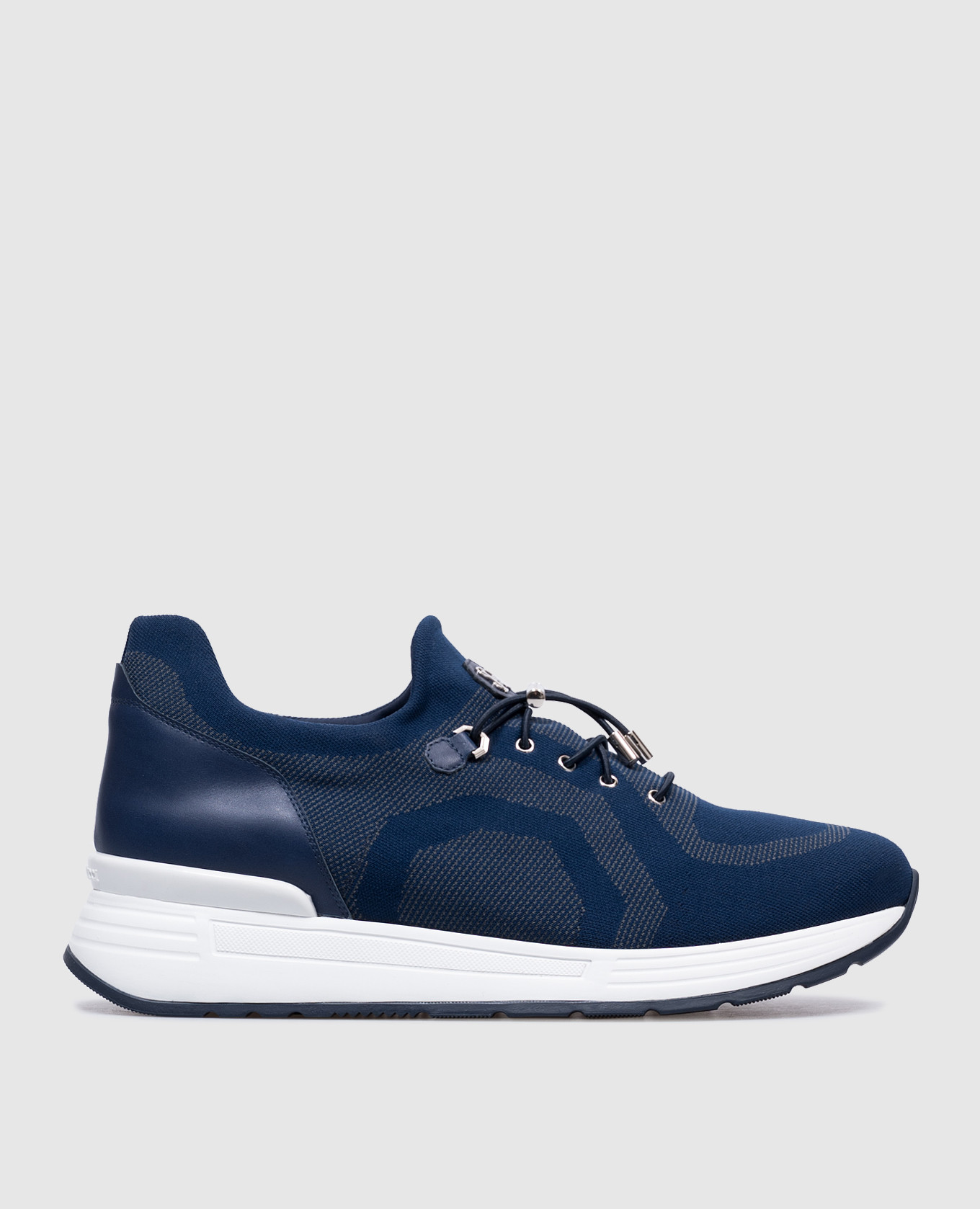 Blue sneakers with logo Stefano Ricci