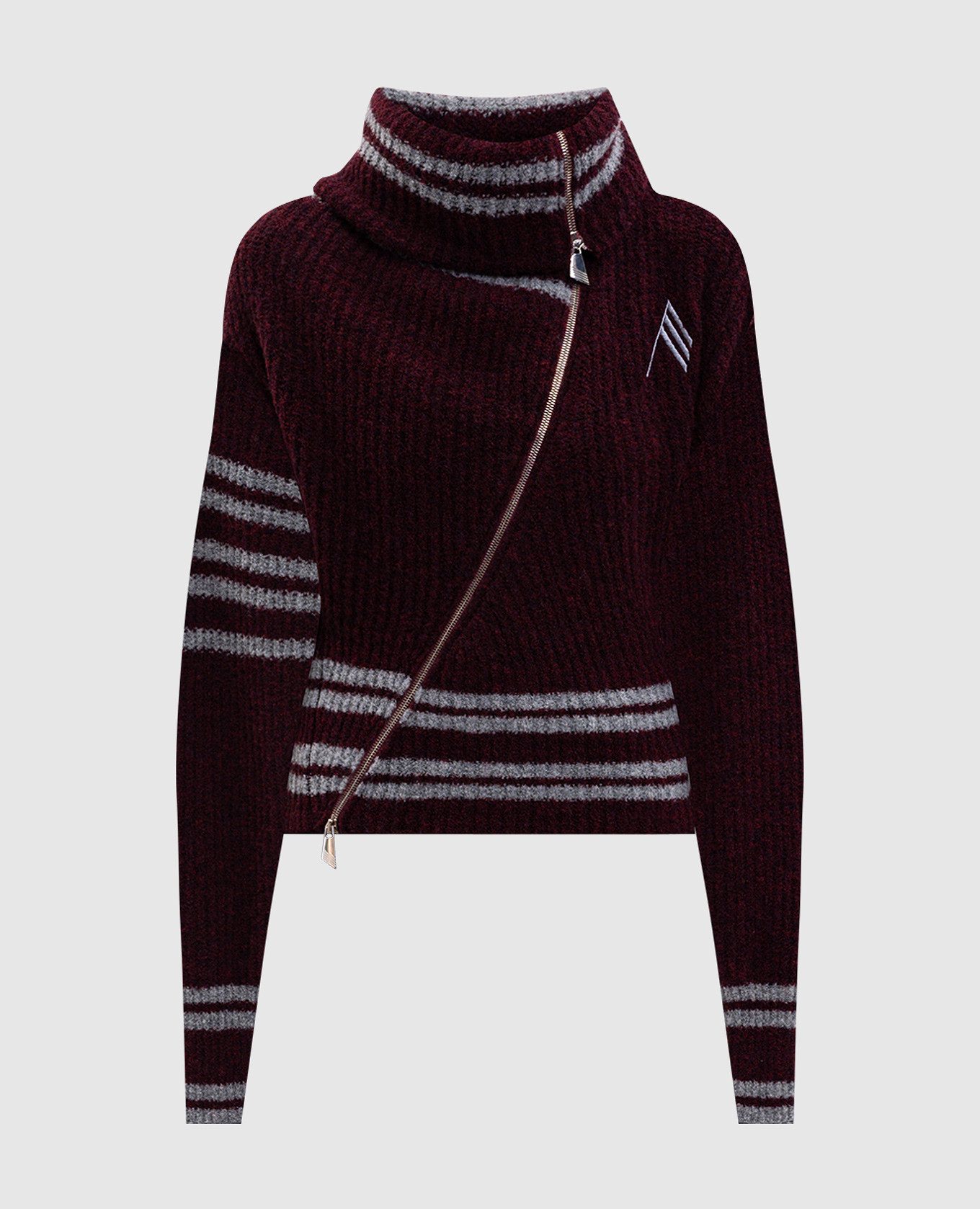 Burgundy cardigan with wool The Attico