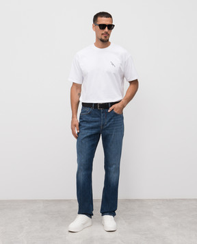 Givenchy Blue jeans with logo patch BM51MK516L